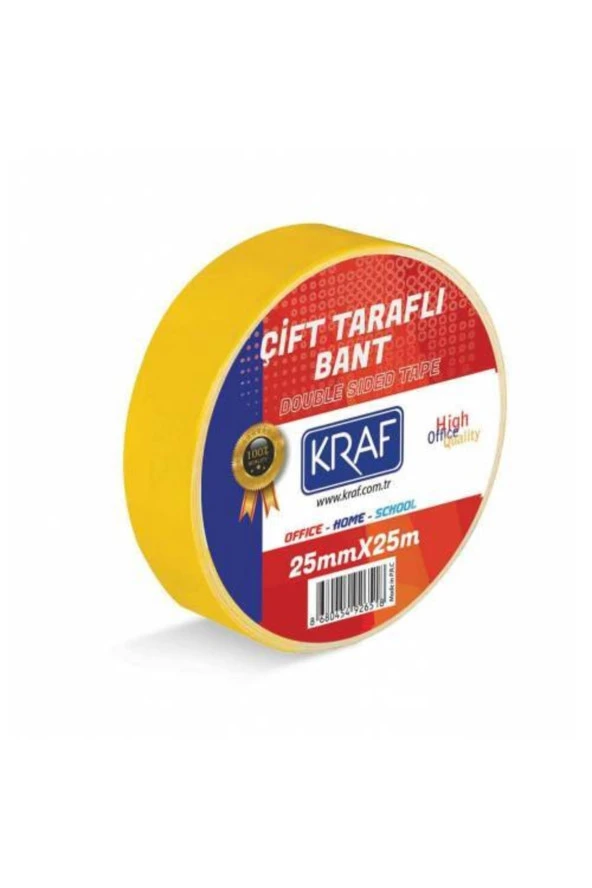Çift Taraflı Bant 25mm X 25 Metre