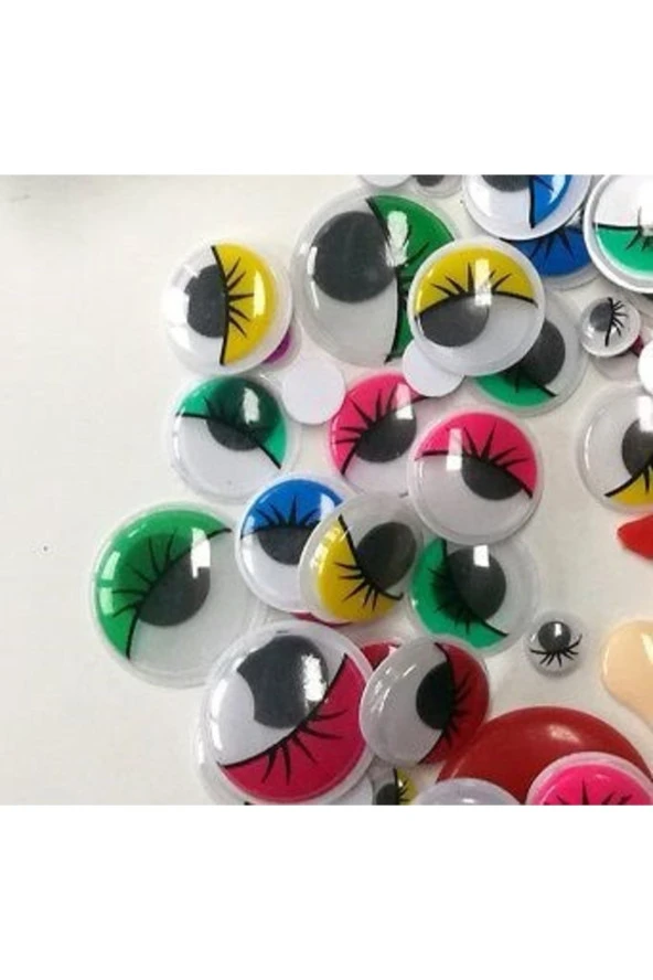 Kıds Renkli Oynar Göz 15 Mm 50 Li