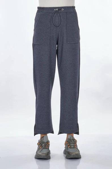 Vedi Oversize Yüksek Bel Kadın Pantolon - Minimalist Stil - Resim 3