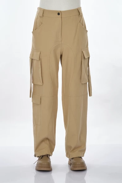 Unique Mode Oversize Bol Cepli Kadın Pantolon - Minimalist Günlük Stil - 1