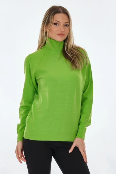 Unique Mode Minimalist Boğazlı Uzun Kol Kadın Kazak - Günlük Kombinler İçin - 11