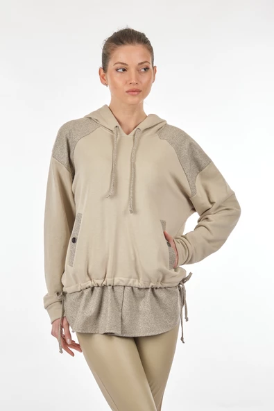Unique Mode Oversize Kapüşonlu Kadın Sweatshirt - Rahat ve Şık - 4