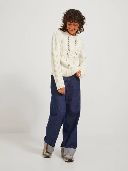 Jack&Jones JJXX Minimalist Örgü Kadın Kazak - Uzun Kol - Günlük - 6