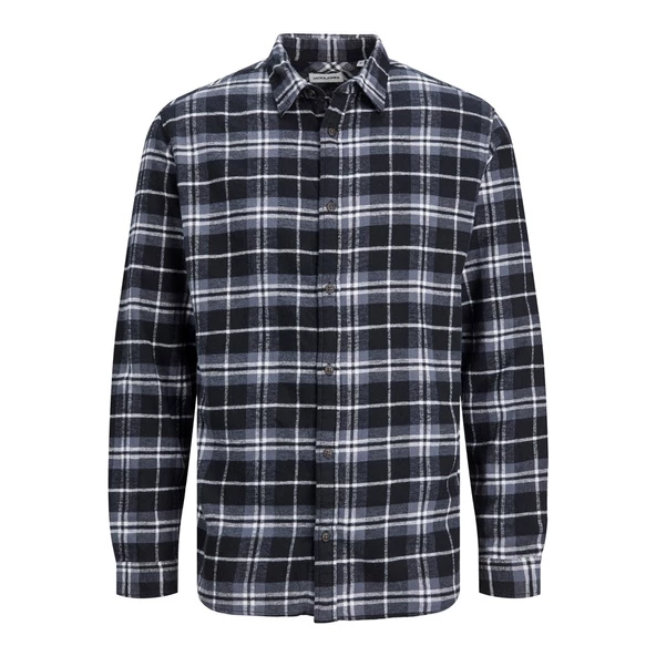 Jack&Jones Minimalist Uzun Kol Kareli Erkek Gömleği - Günlük Şıklık - 5