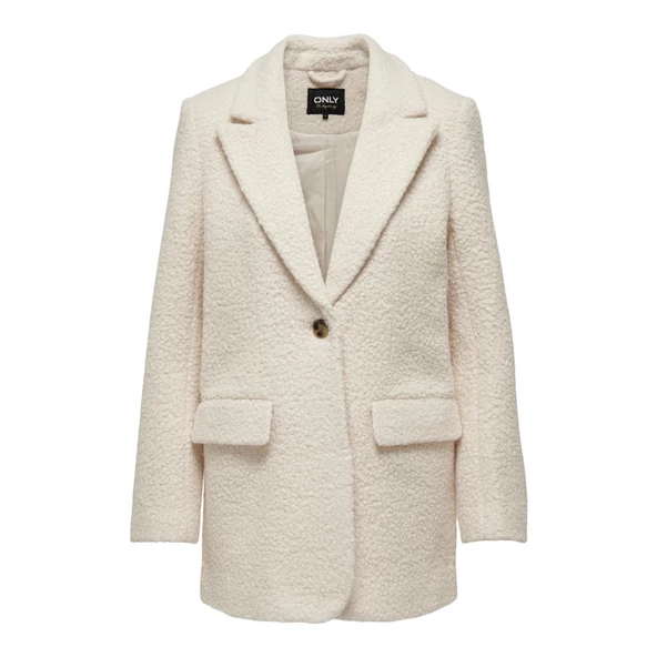 Only Minimalist Yaka Tek Düğmeli Midi Kadın Ceket - Günlük Şıklık - Resim 5