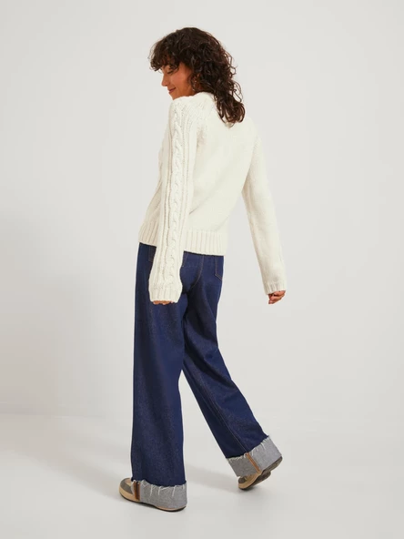 Jack&Jones JJXX Minimalist Örgü Kadın Kazak - Uzun Kol - Günlük - 7