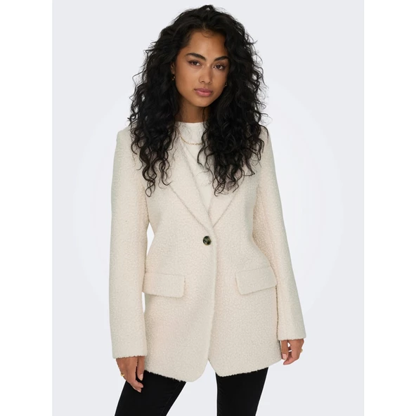 Only Minimalist Yaka Tek Düğmeli Midi Kadın Ceket - Günlük Şıklık ürün görseli 1