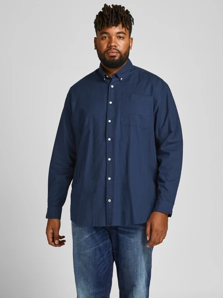 Jack&Jones Oversize Uzun Kol Minimalist Erkek Gömleği - 7