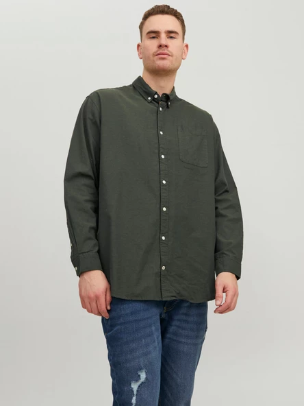 Jack&Jones Oversize Uzun Kol Minimalist Erkek Gömleği - 6