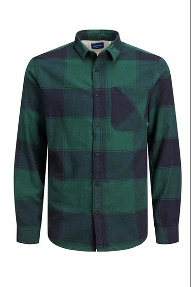 Jack&Jones Minimalist Oversize Uzun Kol Kareli Erkek Gömleği - 5
