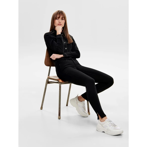 Only Minimalist Dar Paça Jean Pantolon - Yüksek Bel Slim Fit
