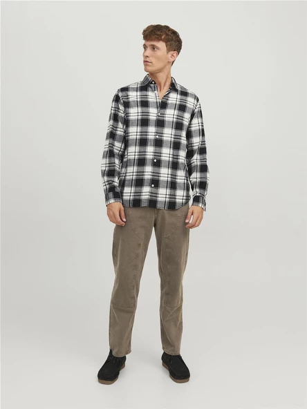 Jack&Jones Erkek Uzun Kol Kareli Minimalist Gömlek - Günlük Stil - 5