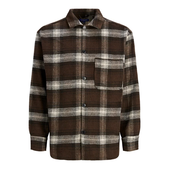 Jack&Jones Oversize Kareli Uzun Kol Gömlek - Günlük Şıklık - 7