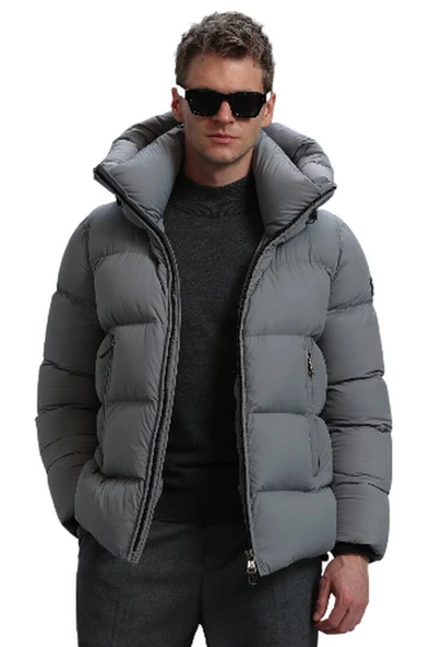 Lufian Oversize Minimalist Erkek Kışlık Mont - Regular Fit - 6