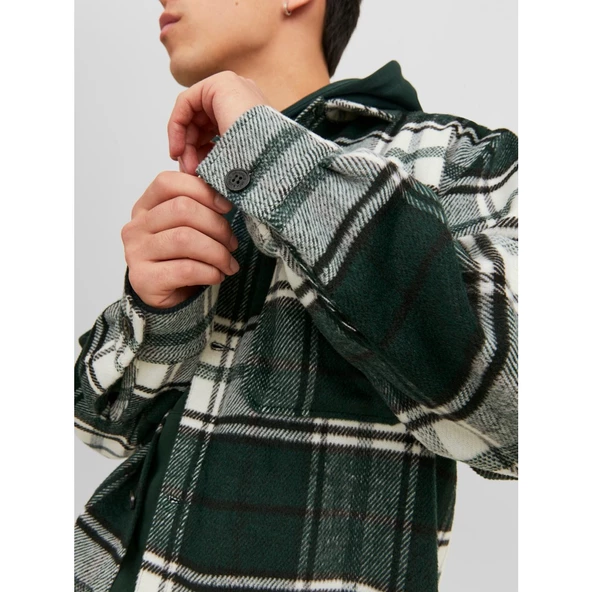 Jack&Jones Oversize Kareli Uzun Kol Gömlek - Günlük Şıklık - 10