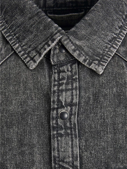 Jack&Jones Erkek Uzun Kol Denim Gömlek - Vintage Streetwear - 4