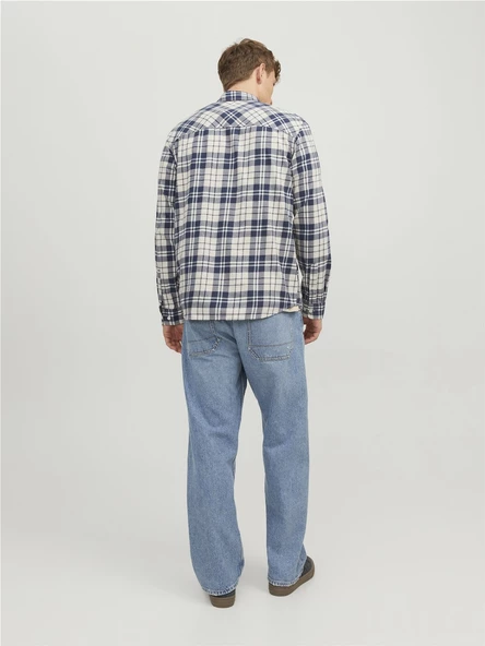 Jack&Jones Erkek Uzun Kol Kareli Minimalist Gömlek - Günlük Stil - 11