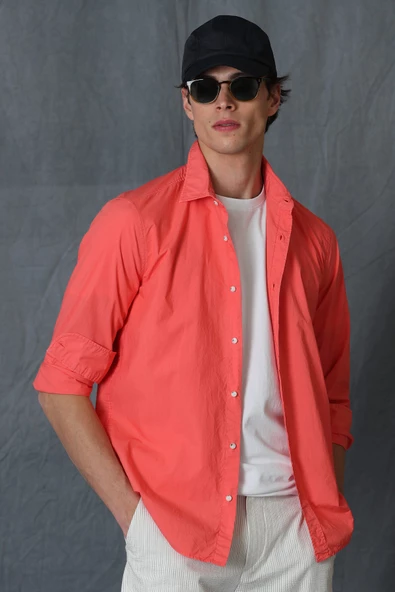 Lufian Minimalist Erkek Gömlek - Uzun Kol - Regular Fit - Günlük/İş - 7