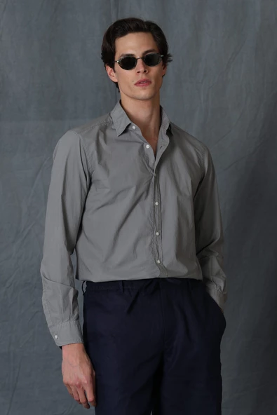 Lufian Minimalist Erkek Gömlek - Uzun Kol - Regular Fit - Günlük/İş - 3