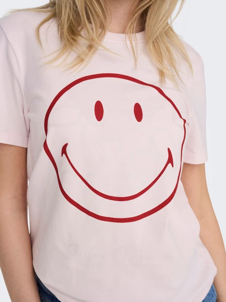 Only Minimalist Kadın T-Shirt - Kısa Kol Yuvarlak Yaka Günlük - 12