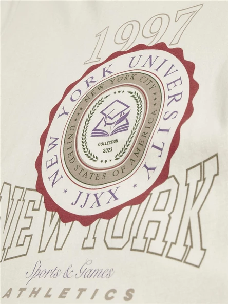 Jack&Jones JJXX Oversize Minimalist Kadın Tişört - Kısa Kol - 8