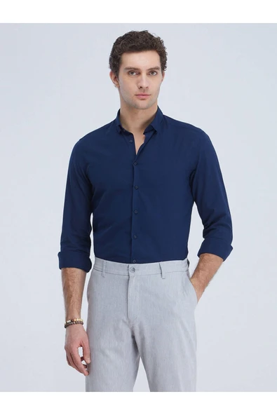 Kip Erkek Uzun Kol Minimalist Gömlek - Günlük Şıklık - 12