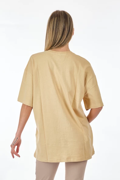 Only Oversize Minimalist Kadın T-Shirt - Kısa Kol - Günlük - 10