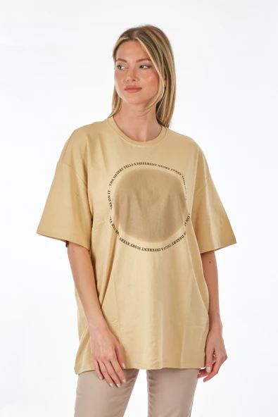 Only Oversize Minimalist Kadın T-Shirt - Kısa Kol - Günlük - 5