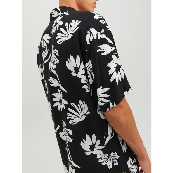 Jack&Jones Oversize Çiçek Desenli Erkek Gömleği - Kısa Kol - 7