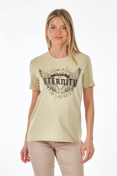 Only Oversize Kısa Kol Yuvarlak Yaka Minimalist Kadın T-Shirt - Günlük Stil - 2