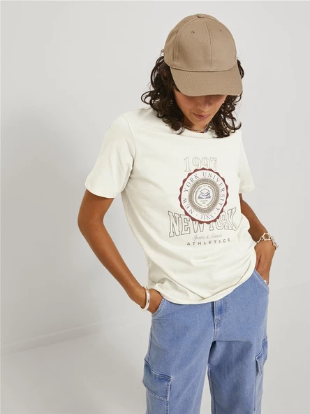 Jack&Jones JJXX Oversize Minimalist Kadın Tişört - Kısa Kol - 6