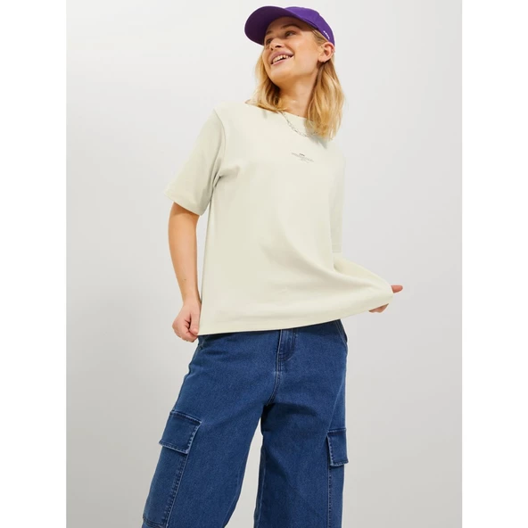 Jack&Jones JJXX Oversize Minimalist Kadın T-Shirt - Kısa Kol - 2