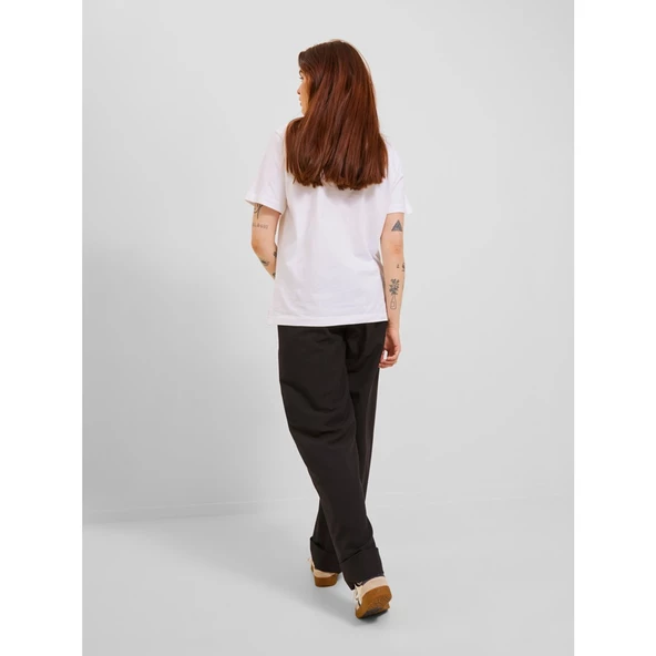 Jack&Jones JJXX Oversize Minimalist Kadın Tişört - Kısa Kol - Günlük - 6