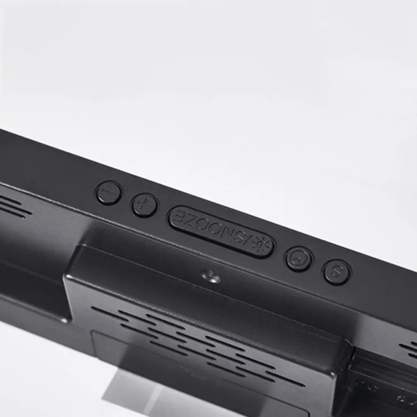 TechTic Masa Saati Derece Alarm Takvim Pil(Dahil Değildir)+Şarjlı Led Işıklı Dijital - 5