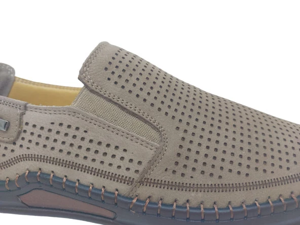 Zerhan 1001 Erkek Kum Nubuk Deri Çarık Model Ayakkabı - Resim 4