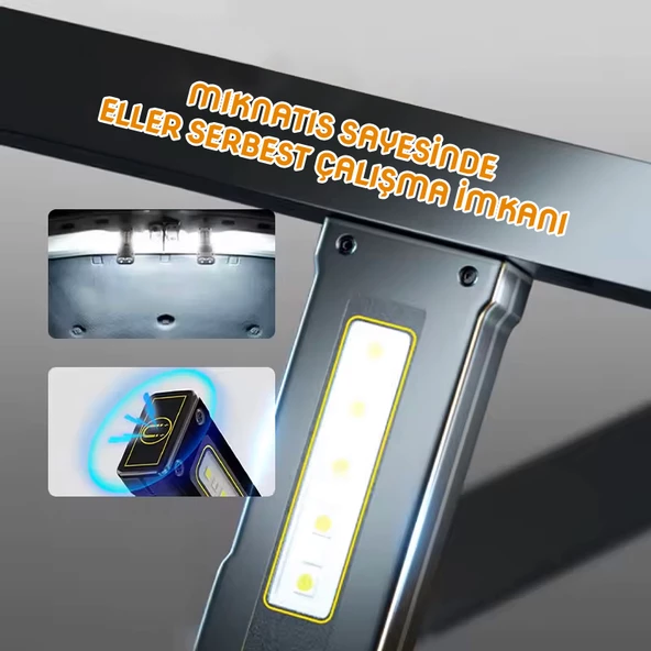 Panther USB Şarjlı Mıknatıslı El Feneri PT-974 - 4