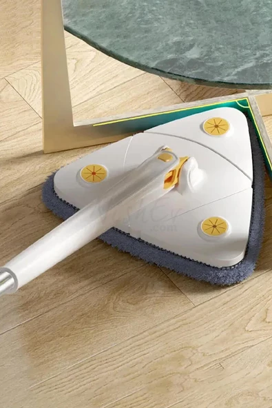 Nishev Sihirli Teleskobik Hazneli Üçgen Mikrofiber Mop Paspas Islak Kuru Duvar Tavan Fayans Parke Temizlik - 5