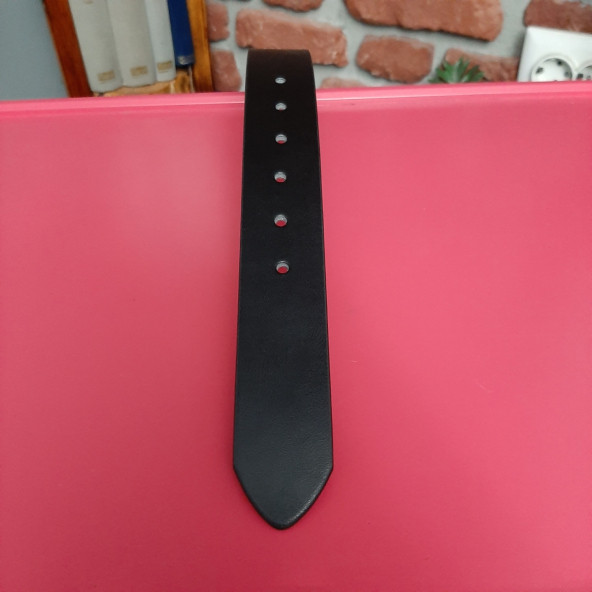 Erkek Spor Kemer 4 Cm. Düz Siyah Gvn-0057 - 3
