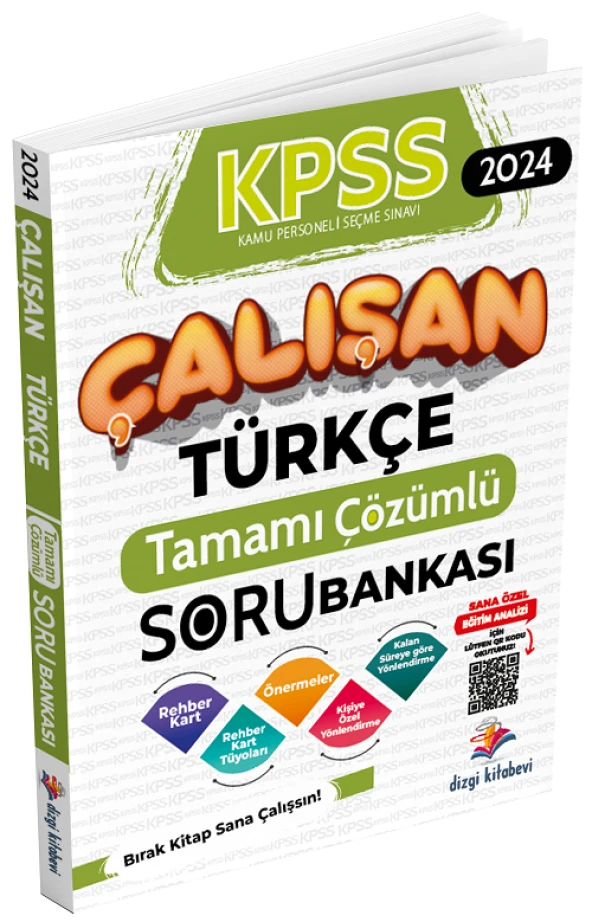 Dizgi Kitap 2024 KPSS Türkçe Çalışan Soru Bankası Çözümlü Dizgi Kitap