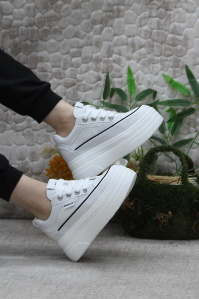 M.P 241 1664 Premıum Rahat Orijinal Ürün Kalın Taban Sneaker Kadın Ayakkabı - Resim 11
