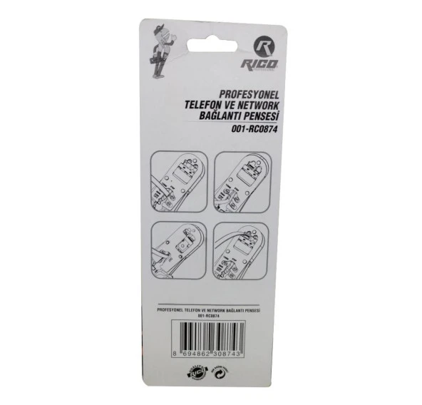 Rico RC0874 Profesyonel Telefon ve Network Bağlantı Pensesi - 4