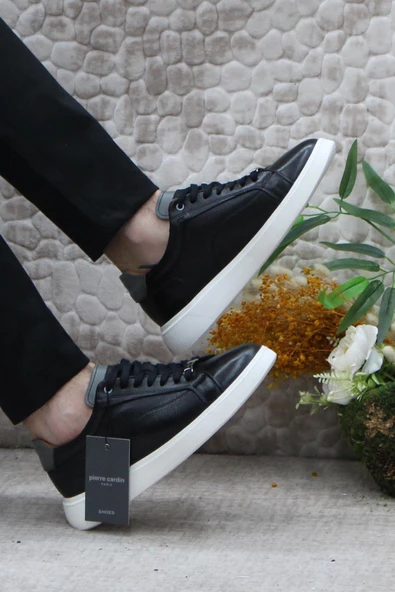 Pierre Cardin 63574 Siyah Orijinal Ürün İç Ve Dış Hakiki Deri Erkek Ayakkabı - Resim 5