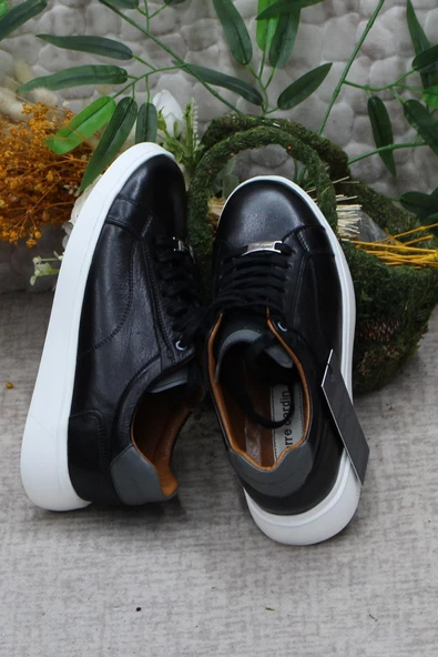 Pierre Cardin 63574 Siyah Orijinal Ürün İç Ve Dış Hakiki Deri Erkek Ayakkabı - Resim 6