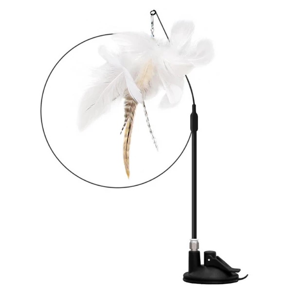 Kedi Oyuncağı Tüylü Zilli Vantuzlu Kedi Oltası - Resim 7