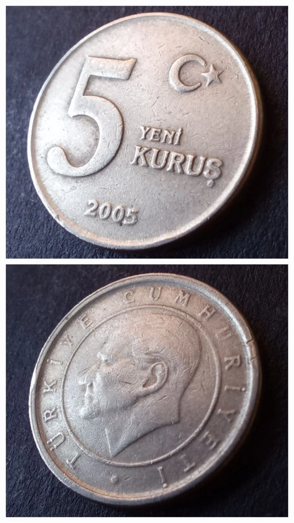 2005 - 5 Yeni Kuruş - 2005 - ÇT/ÇÇT Eski Madeni Para - 3996366395d7ad990e