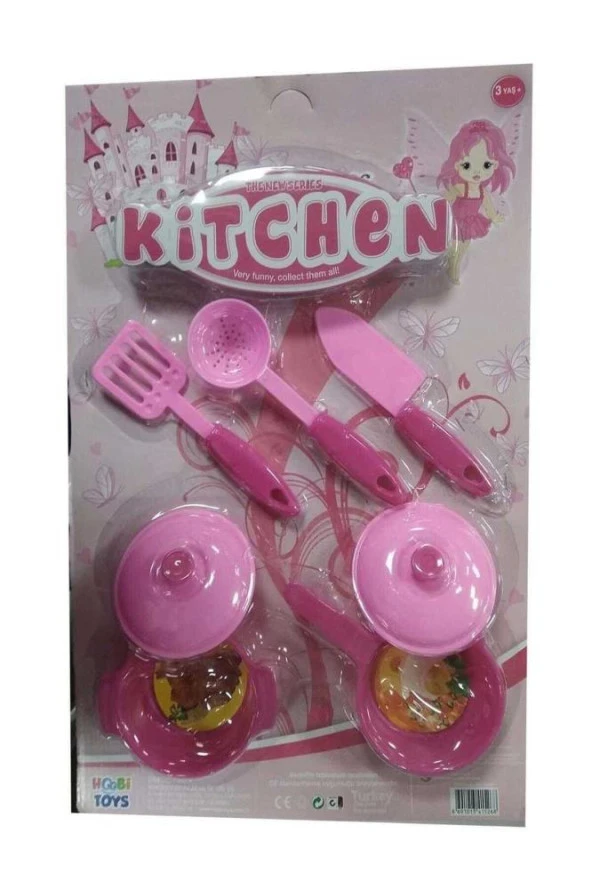 Hobi Toys Kartelada Pembe Yemek Seti