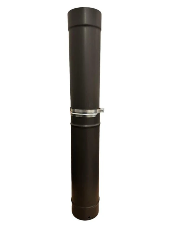 AYARLANABİLİR SOBA BORUSU / BOY: 45<->75 CM / ÇAP: 13 CM / MAT SİYAH EMAYE / BABA'S STOVE - 2