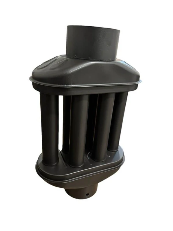 BACA CİMRİSİ / BOY: 40 CM / ÇAP: 13 CM / MAT SİYAH EMAYE / BABA'S STOVE - 5