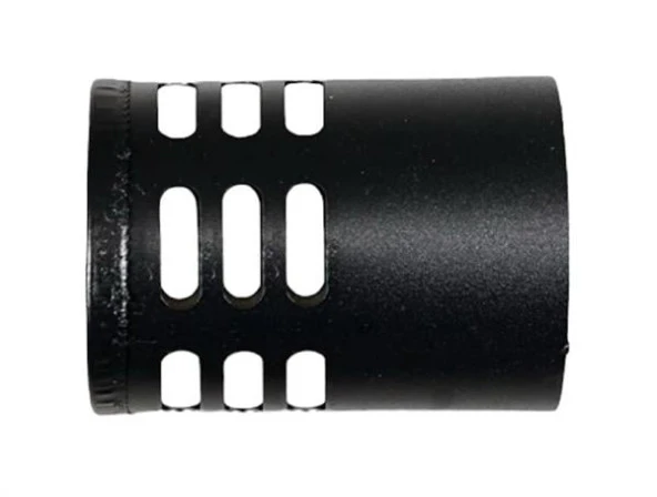 PELET SOBA BORUSU ŞAPKA / ÇAP: 8 CM / MAT SİYAH / 304 KROM / CONTALI / BABA'S STOVE ürün görseli 1