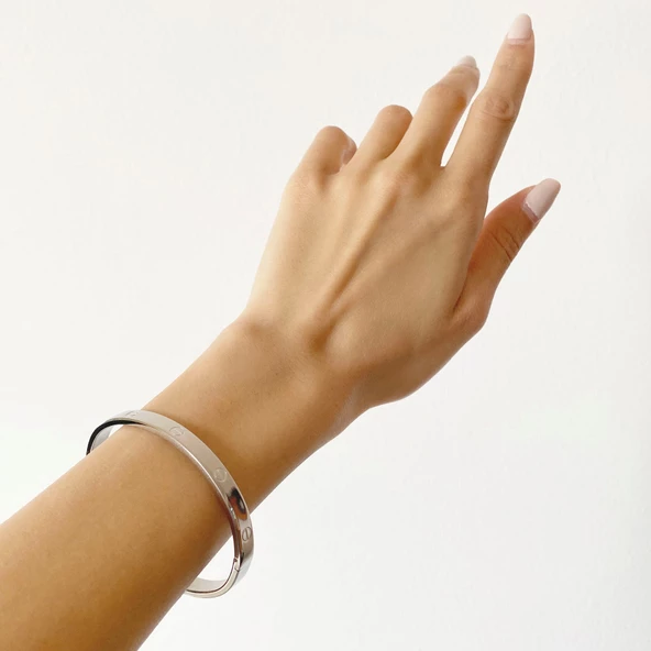 Çelik Kelepçe Bileklik Love Model BLZ-289 - 3